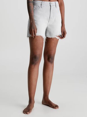 Calvin Klein Jeans – Mom kraťasy, Šedá barva