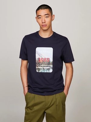 Landscape Graphic triko – Tommy Hilfiger, Černá barva Muži
