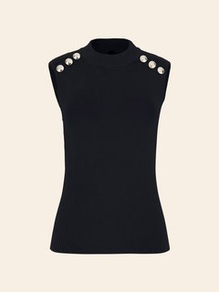 Teti svetrový top Černá barva Ženy