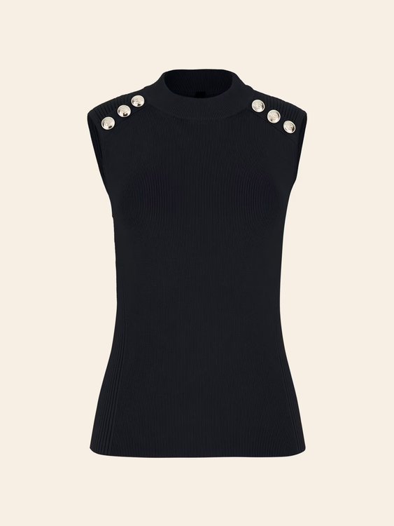 Teti svetrový top Černá barva Ženy