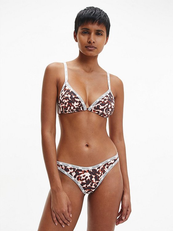 KW0KW01855-0HE plavky HIGH LEG CHEEKY BIKINI-PRINT – Calvin Klein Swimwear Ženy