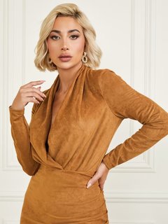 Luxusní Hudson body, Hnědá barva, XS, S, M