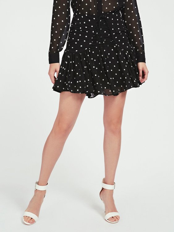 Guess – Lubia sukně, Bílá, Černá barva