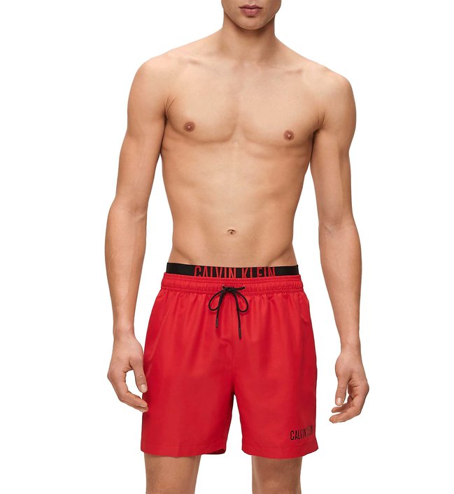 Plavky – Calvin Klein Swimwear, Červená barva Muži