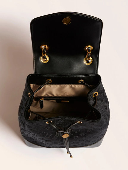 Módní Kimi velvet batoh, Černá barva, 2022