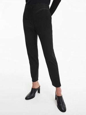 Módní Gabardine kalhoty, Černá barva, 2022