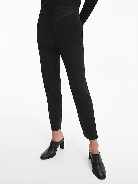 Módní Gabardine kalhoty, Černá barva, 2022