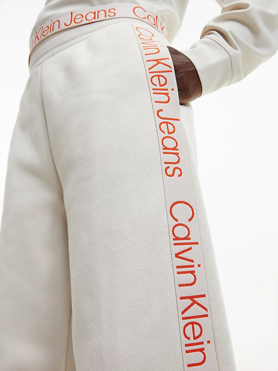 Logo tape tepláky Béžová barva Ženy