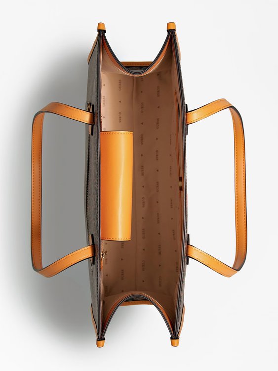 Módní Silvana kabelka, Hnědá, Oranžová barva, 2022