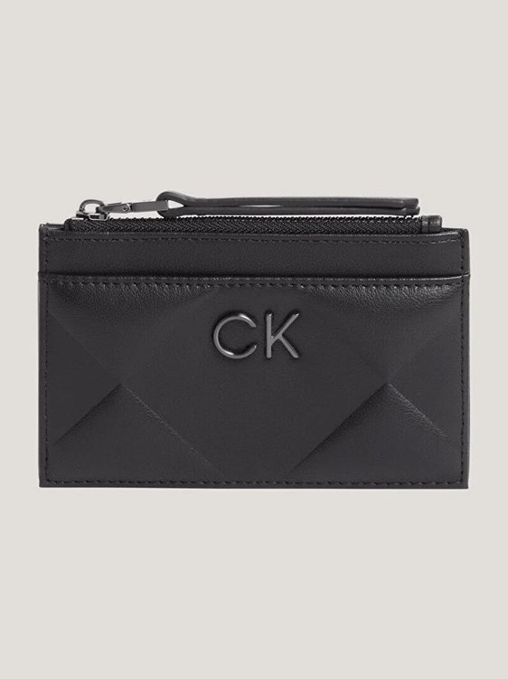 Calvin Klein Jeans – Re-lock Quilt pouzdro na karty, Černá barva