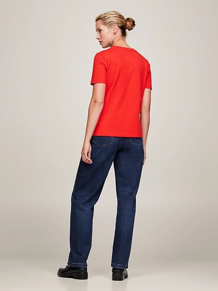 Módní Reg Crest triko, Červená barva, 2024