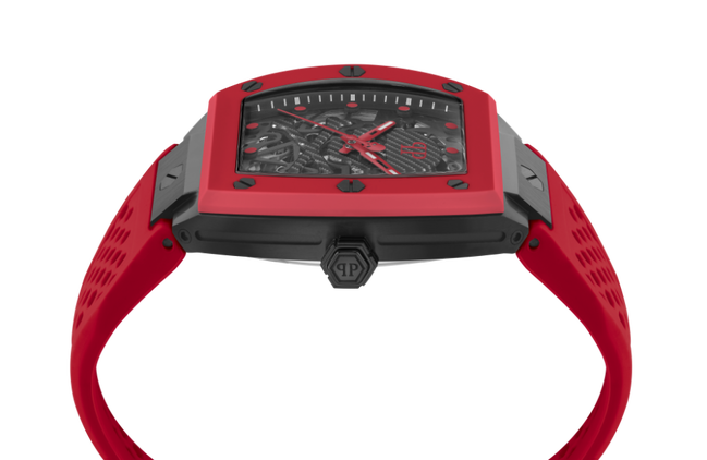 Módní THE $KELETON hodinky, Černá, Červená barva, 2024