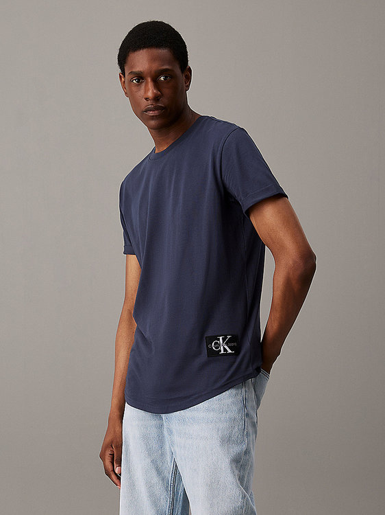 Calvin Klein Jeans – Badge triko, Modrá barva