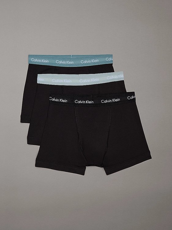 Calvin Klein Underwear – Cotton Stretch boxery 3 ks, Černá barva