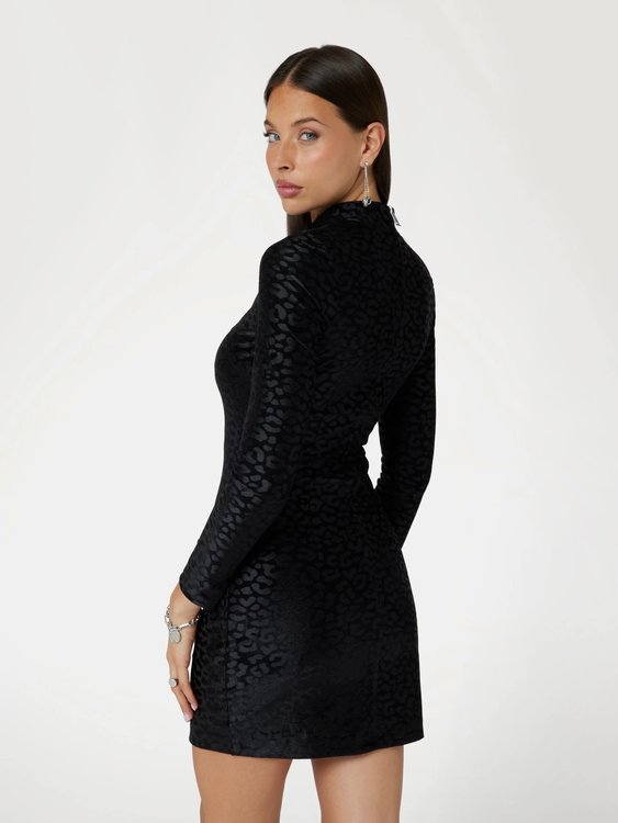 Módní Elizabeth šaty, Černá barva, 2024