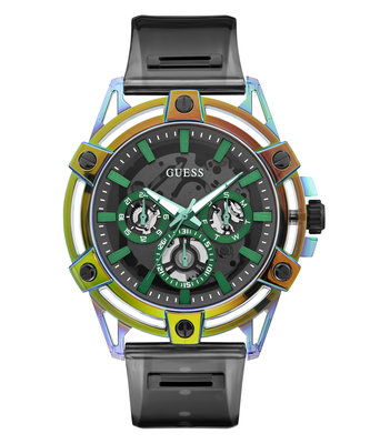 GUESS – King hodinky, Černá, Iridiscentní barva