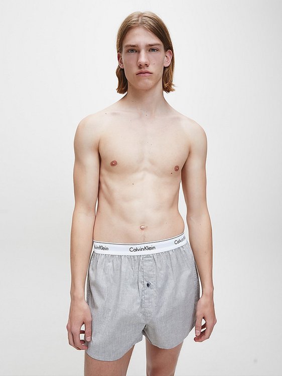 Modern Cotton trenky 2ks – Calvin Klein Underwear, Černá, Šedá barva Muži