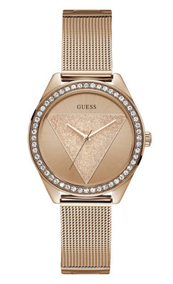 Guess – Hodinky Tri Glitz, Růžové zlato barva