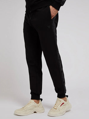 Módní Logo tape tepláky, Černá barva, 2022