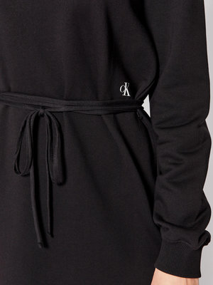 Luxusní Mikinové šaty, Černá barva, XS, S, M, L, XL