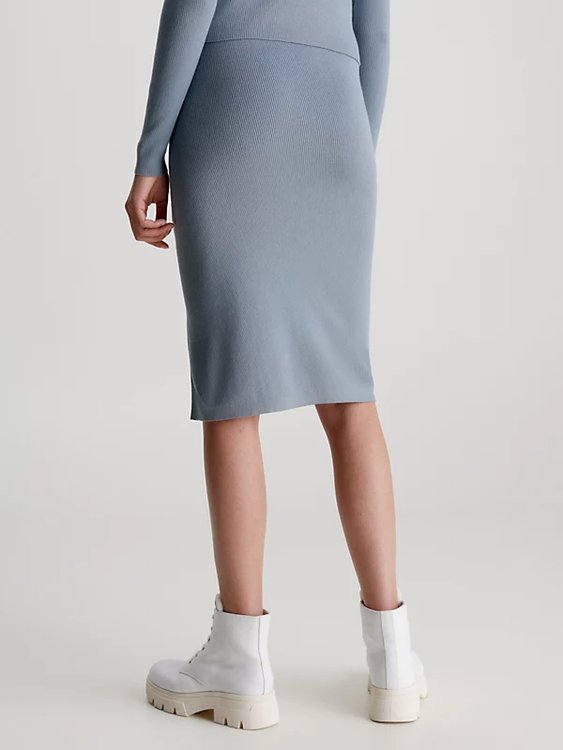 Button sukně – Calvin Klein Jeans, Modrá barva Ženy