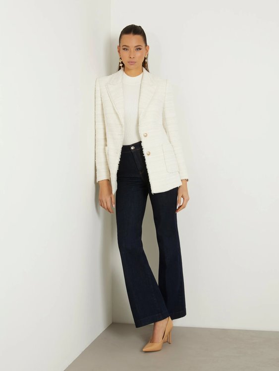 Luxusní W2BR66Z2YK2-G1O6 SVETR S/S, Bílá barva, XS, S, M