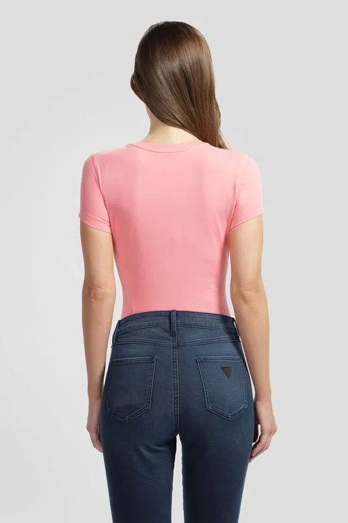 Script triko – GUESS, Růžová barva Ženy