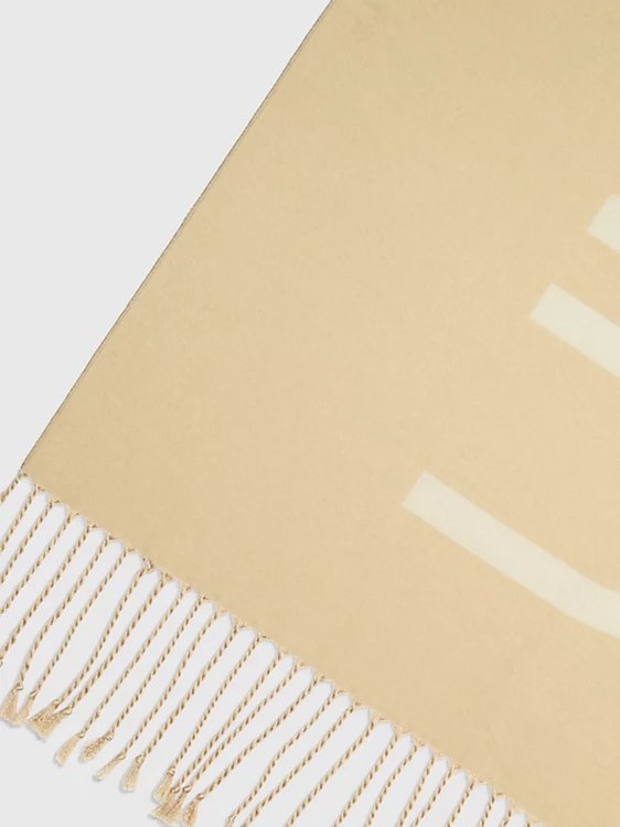 Fringes šála – Calvin Klein Jeans, Béžová, Krémová barva Ženy