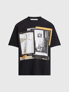 Connected Layer Appliqué triko Černá barva Muži