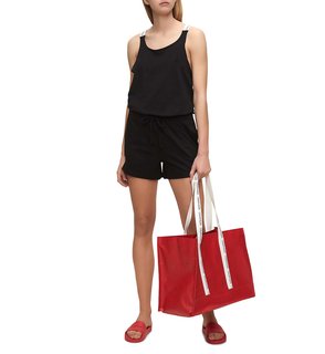 Módní Plážová taška CK, Červená barva, 2020