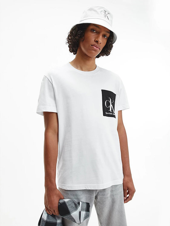 Pocket triko Bílá barva Muži