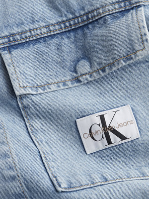 Oversized denim košile – Calvin Klein Jeans, Modrá barva Muži