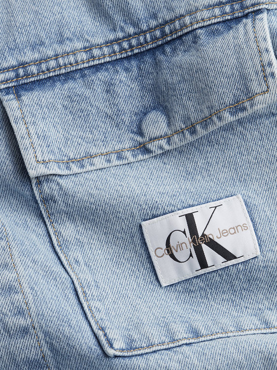Oversized denim košile – Calvin Klein Jeans, Modrá barva Muži