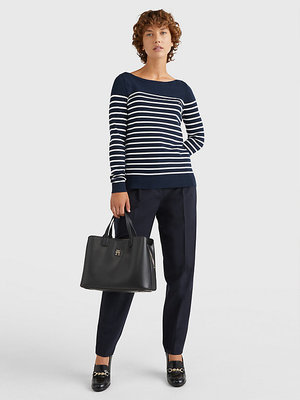 Heritage Boat Neck svetr – Tommy Hilfiger, Navy barva Ženy