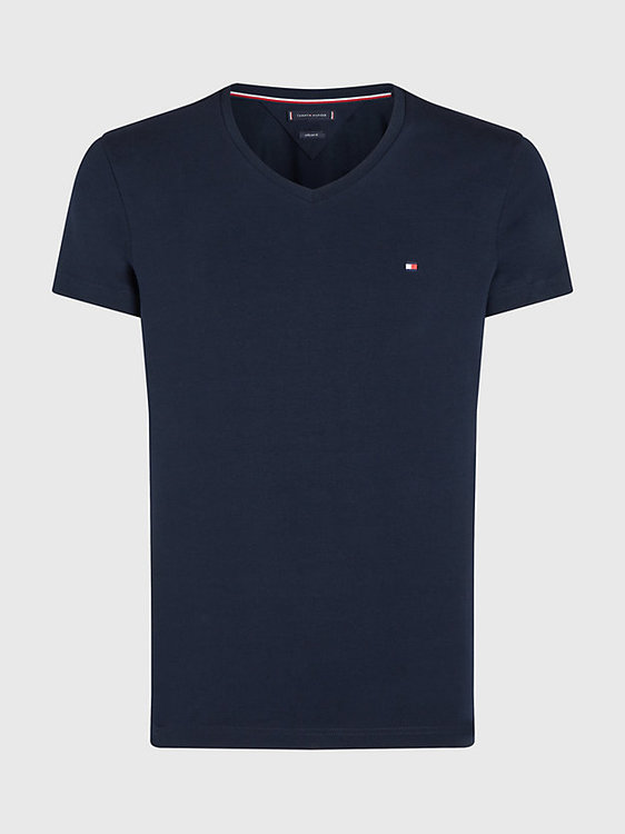 Core Stretch Slim triko Navy barva Muži