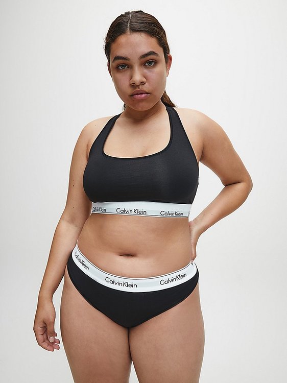 Tanga plus size – Calvin Klein Underwear, Černá barva Ženy