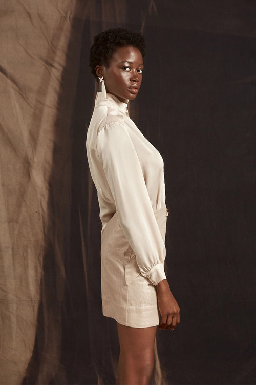 Módní Francy košile, Béžová barva, 2022