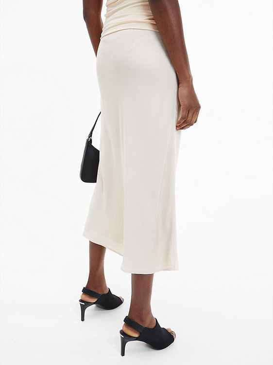 Módní Recycled midi sukně, Béžová barva, 2022