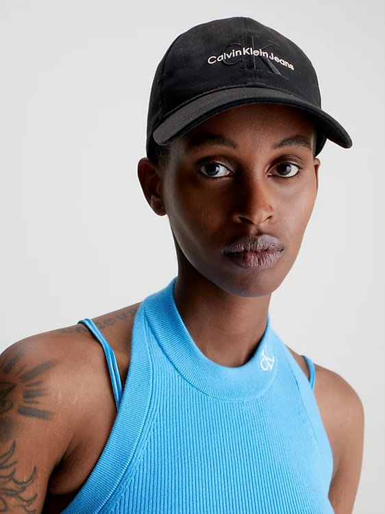 Módní Monogram kšiltovka, Černá barva, 2023