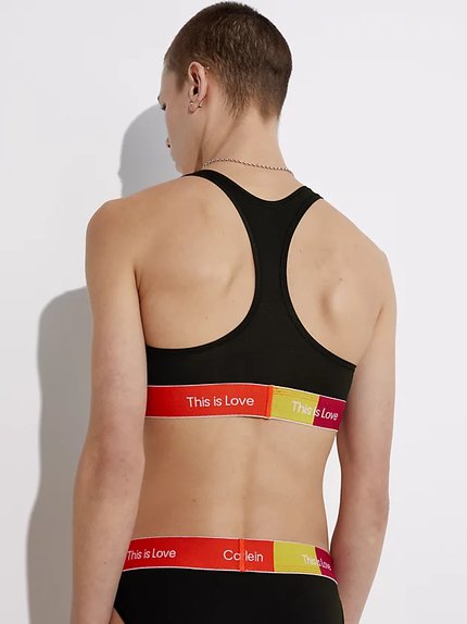Módní This Is Love podprsenka, Černá barva, 2023