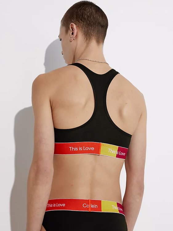 Módní This Is Love podprsenka, Černá barva, 2023