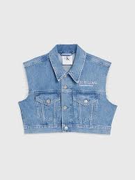 Modrá barva, Extreme Crop 90's Denim vesta