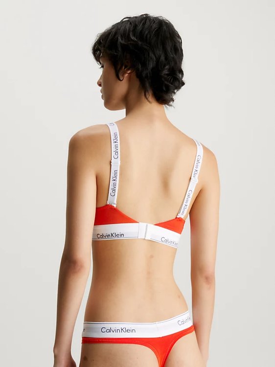 Módní Modern Cotton podprsenka, Červená barva, 2023