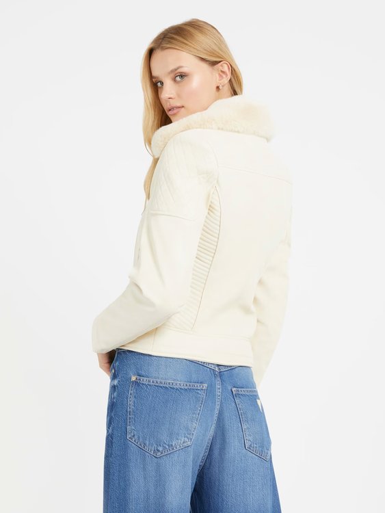 New Olivia bunda – GUESS, Krémová barva Ženy