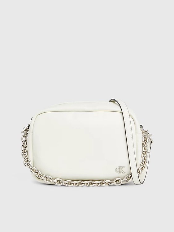 Calvin Klein Jeans – Micro Mono Chain crossbody, Bílá barva