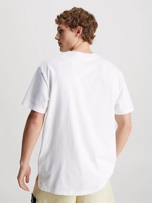 Long Relaxed triko – Calvin Klein Jeans, Bílá barva Muži