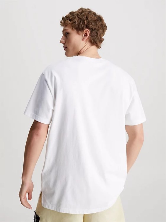 Long Relaxed triko – Calvin Klein Jeans, Bílá barva Muži