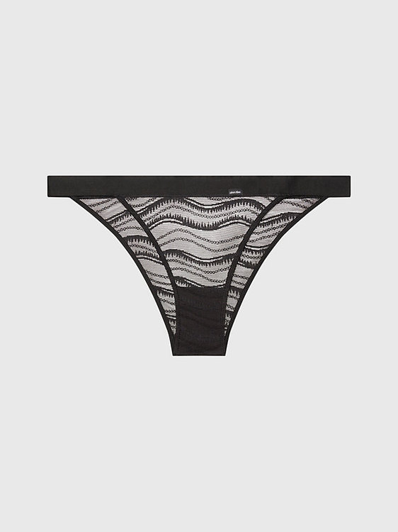Calvin Klein Underwear – Allover Lace bikiny, Černá barva