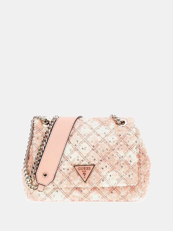 GUESS – Rianee Quilt crossbody, Růžová barva
