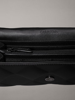 Luxusní Diamond Quilt velká peněženka, Černá barva, OS